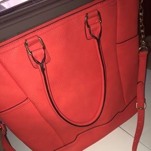 FIINAL DROP!!!!!NWOT Merona Bright Orange Tote